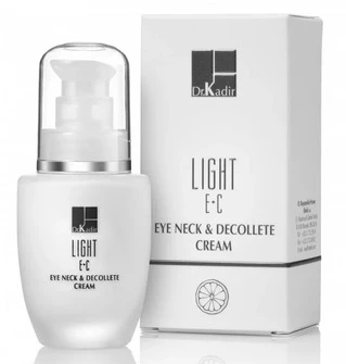 Крем для шкіри області навколо очей і декольте Light E+C Eye Neck & Decolte Cream Dr.Kadir, 30 мл