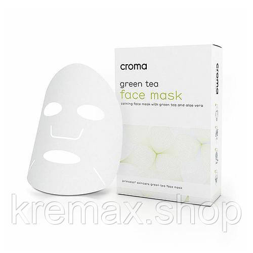 Croma - Маска для обличчя на нетканій основі з екстрактом зеленого чаю Face Mask with Green Tea 1 шт