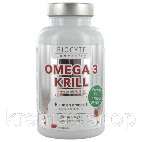 Омега 3 Криль Добавка дієтична Biocyte Longevity Omega 3 Krill 90 капсул