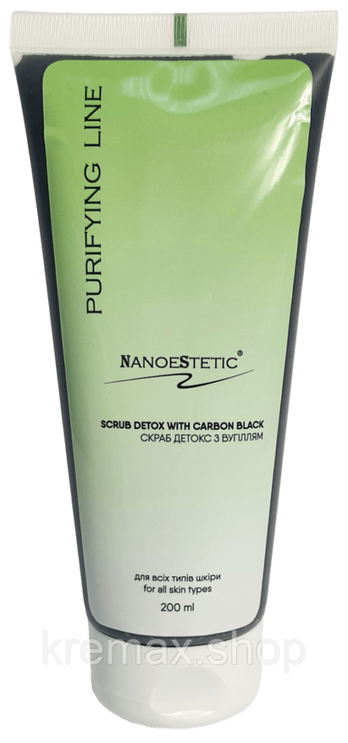 Скраб Детокс для глибокого очищення шкіри обличчя Scrub Detox with Carbon Black NanoeStic 200 мл
