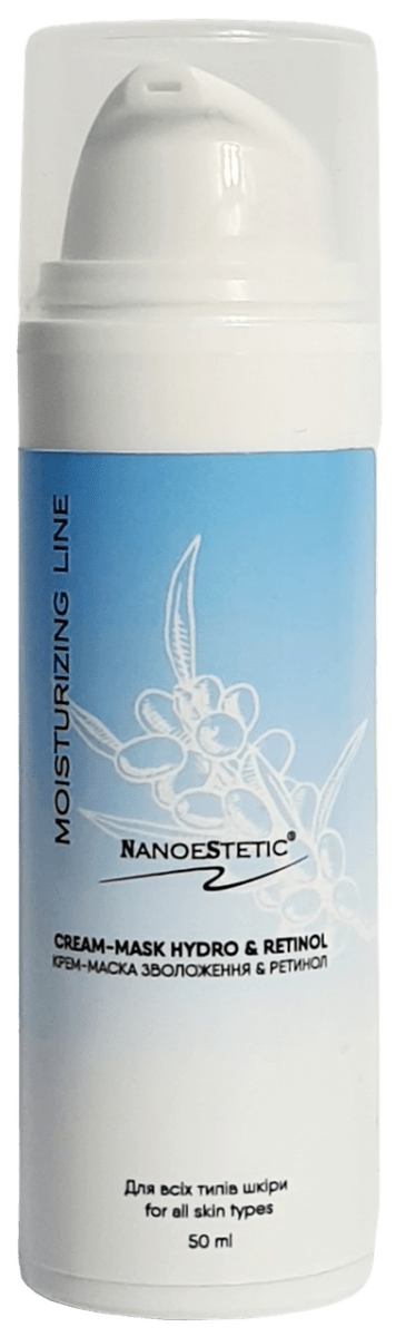 Крем-маска Увлажняющая с Ретинолом Cream-Mask Hydro and PRO Retinol for All Skin Types NanoeStetic 50 мл