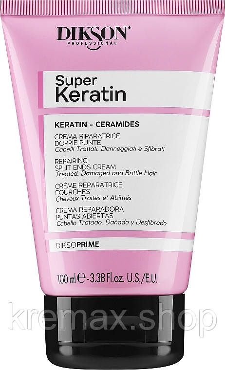 Крем для волосся з кератином проти посічених кінчиків Super Keratin Cream Dikson 100 мл