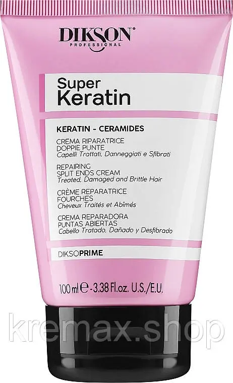 Крем для волос с кератином против секущихся кончиков Super Keratin Cream Dikson DiksoPrime, 100 мл