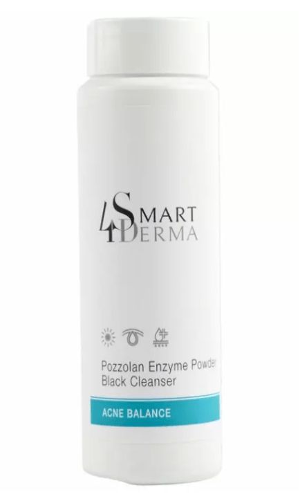 Энзимная пудра с вулканической пылью Acne Balance Pozzolan Enzyme Powder Black Cleanser Smart4Derma 120г