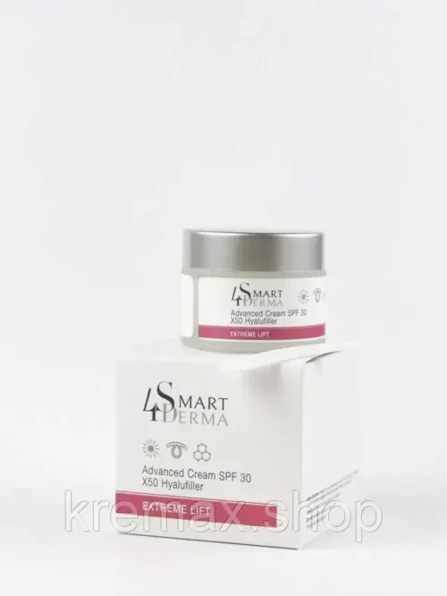 Крем дневной омолаживающий для лица SPF 30 Advanced Cream SPF 30 X50 Hyulufiller Smart4Derma 50 мл