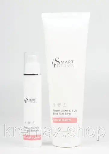 Крем зміцнювальний денний для чутливої куперозної шкіри Redness Correct Restore Cream SPF20 Smart4Derma 230 мл