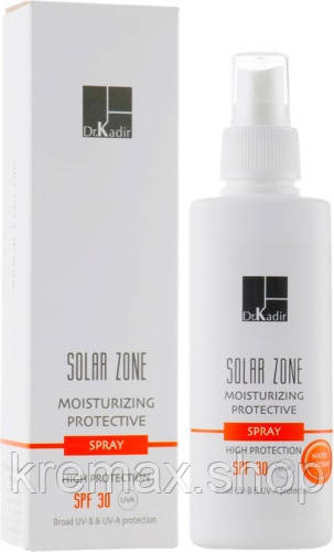 Солнцезащитный  увлажняющий спрей moisturizing protective spray Solar Zone SPF30 Dr. Kadir, 125 мл