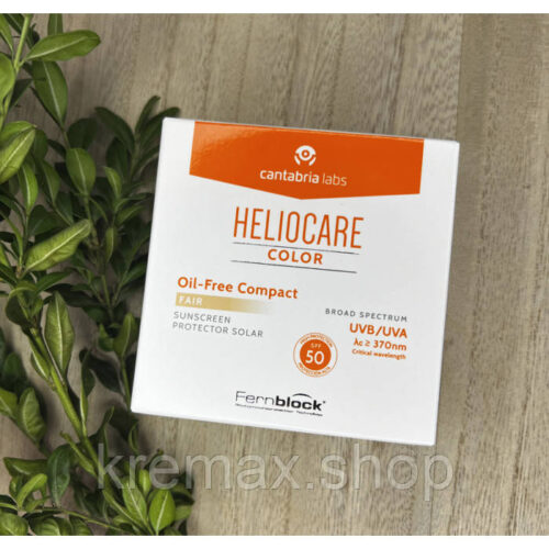 Компактна крем-пудра для жирної, комбінованої шкіри тон фаір Heliocare Color Compact Oil-Free Fair Spf50 Cantabria Labs,10 г