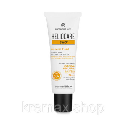 Сонцезахисний мінеральний флюїд для шкіри з жирністю Heliocare 360º Mineral Fluid SPF50+ Cantabria Labs, 50мл