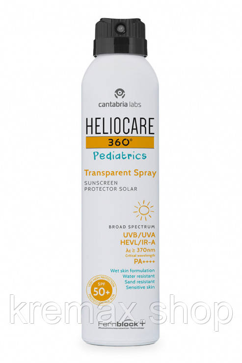 Дитячий сонцезахисний спрей Heliocare 360º Pediatrics Transparent Spray SPF 50+ Cantabria Labs, 200 мл