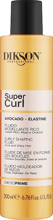 Моделювальний флюїд для локонів Super Curl Fluid Avocado Elastine DiksoPrime 200 мл