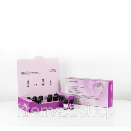 Ампулы для реконструкции и восстановления волос Damaged Hair Booster Treatment Dikson Every Green 18 ампул