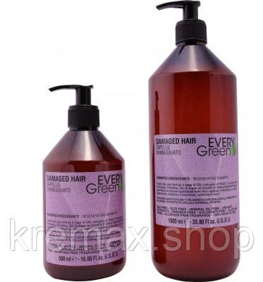 Шампунь восстанавливающий для волос Damaged Hair Shampoo Regenerating Dikson Every Green 1000 мл 